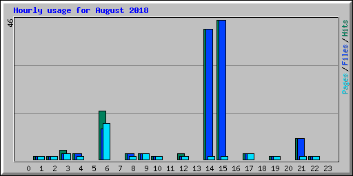 Hourly usage for August 2018